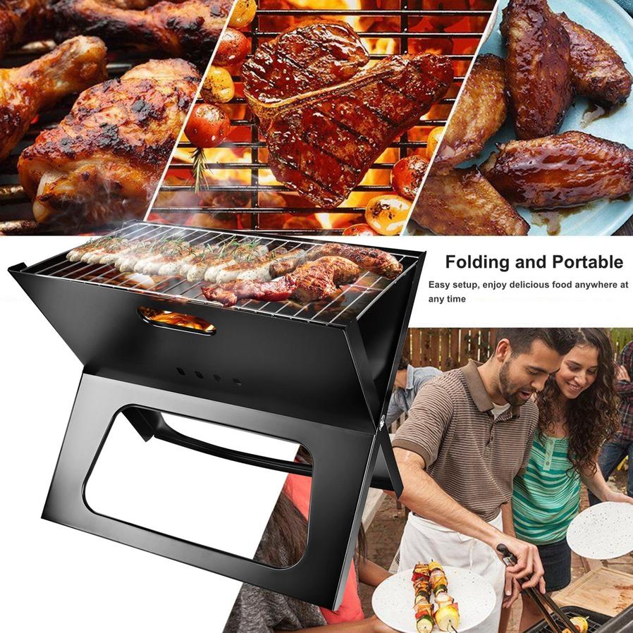 JMT-894922 Portable Foldable Charcoal BBQ Grill for Camping and Outdoor Use