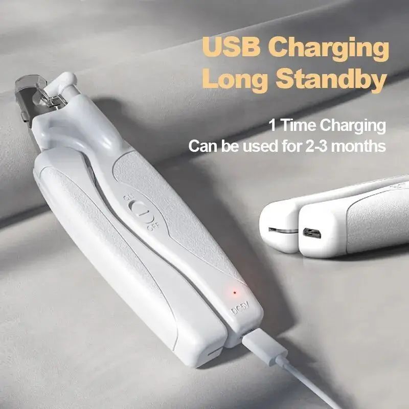 JMT-895114 Rechargeable Pet Nail Clippers with LED Light for Safe and Precise Trimming for Dogs and Cats