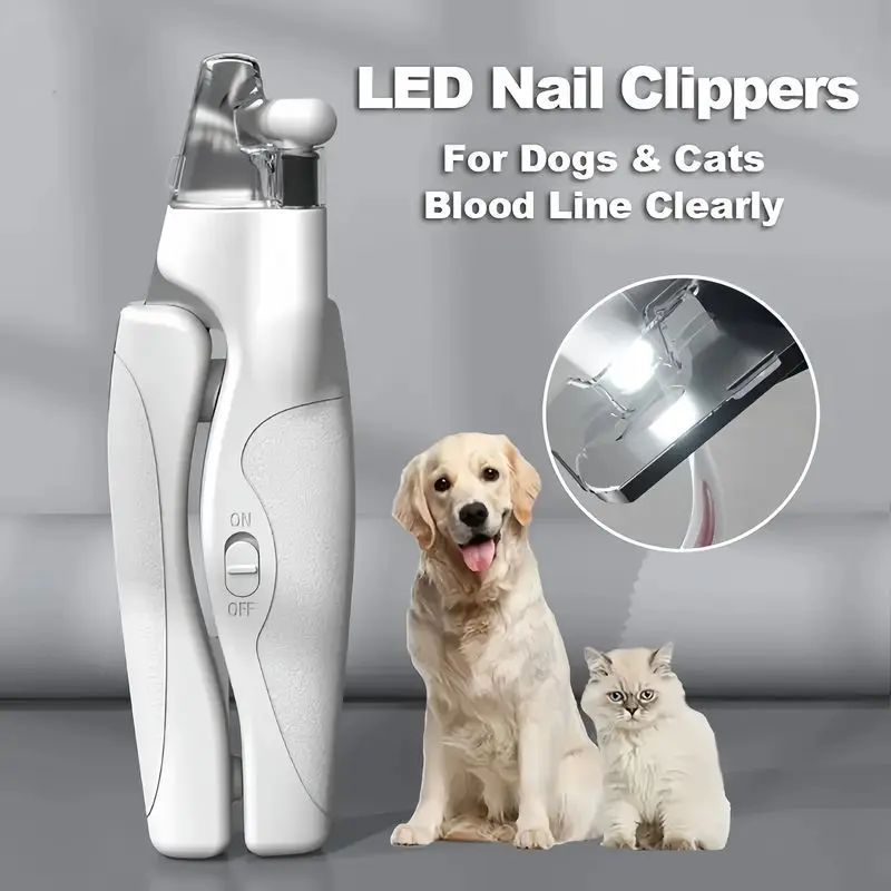 JMT-895114 Rechargeable Pet Nail Clippers with LED Light for Safe and Precise Trimming for Dogs and Cats