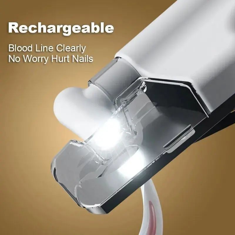 JMT-895114 Rechargeable Pet Nail Clippers with LED Light for Safe and Precise Trimming for Dogs and Cats
