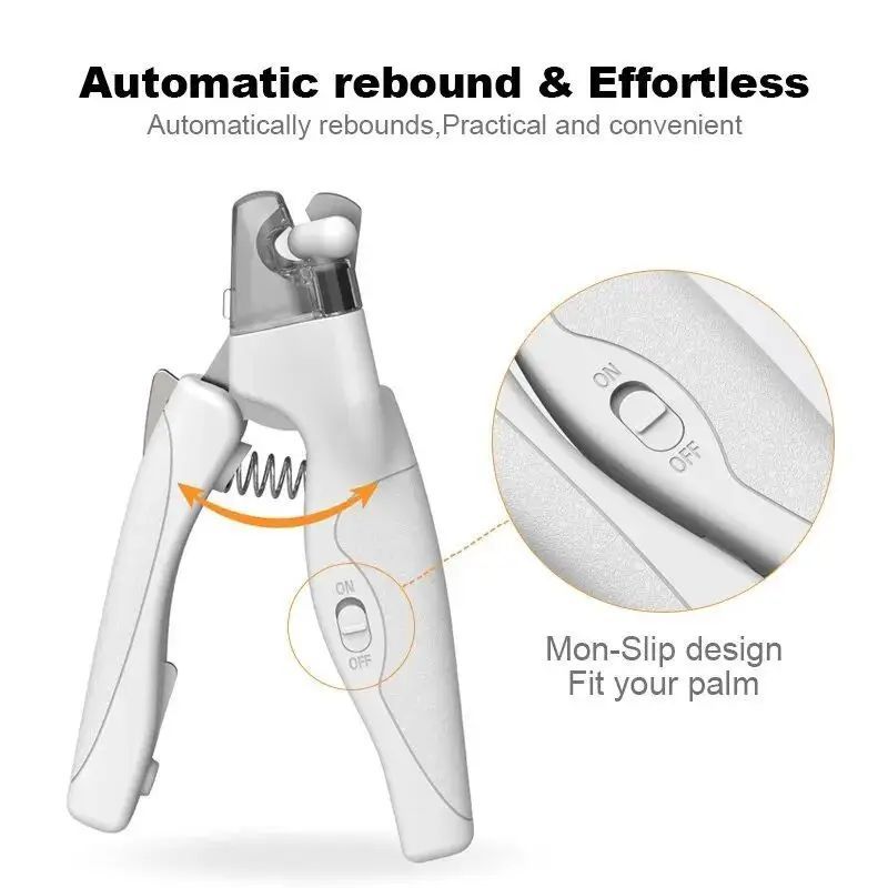 JMT-895114 Rechargeable Pet Nail Clippers with LED Light for Safe and Precise Trimming for Dogs and Cats