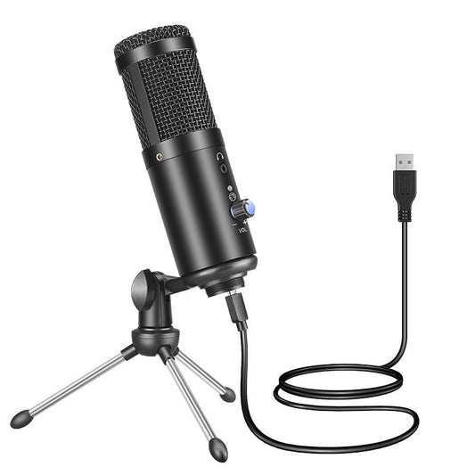JMT-895370 Condenser Microphone for Podcast Recording and Live Streaming with Heart-Shaped Pickup Pattern, Wireless and Desktop Compatible