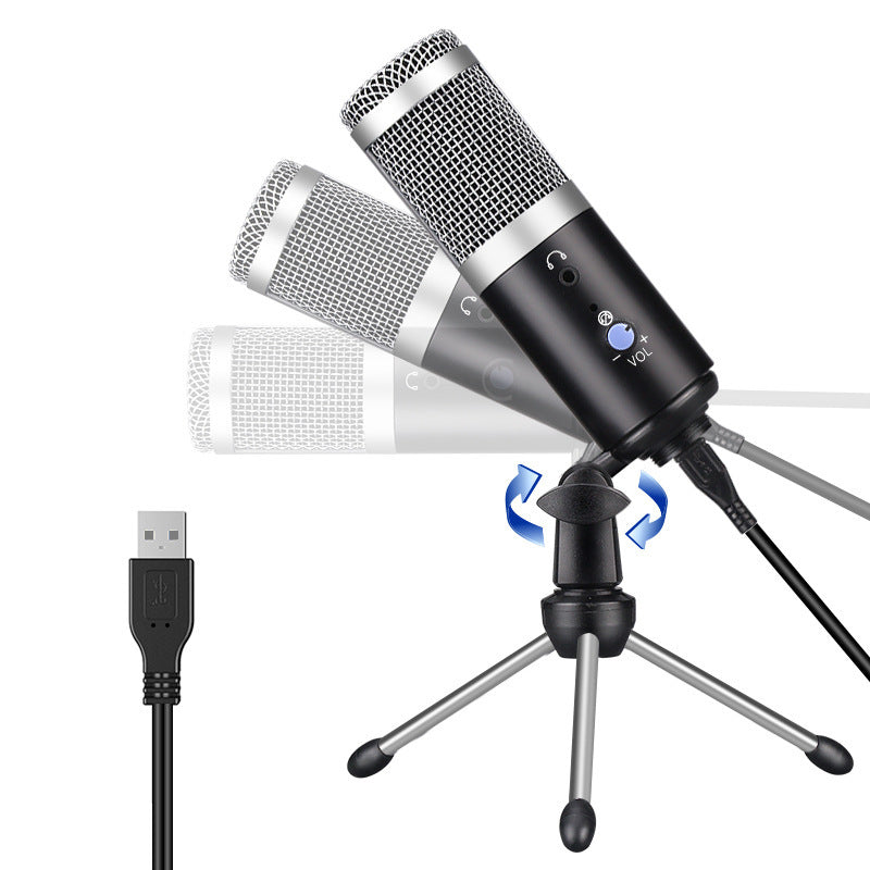 JMT-895370 Condenser Microphone for Podcast Recording and Live Streaming with Heart-Shaped Pickup Pattern, Wireless and Desktop Compatible