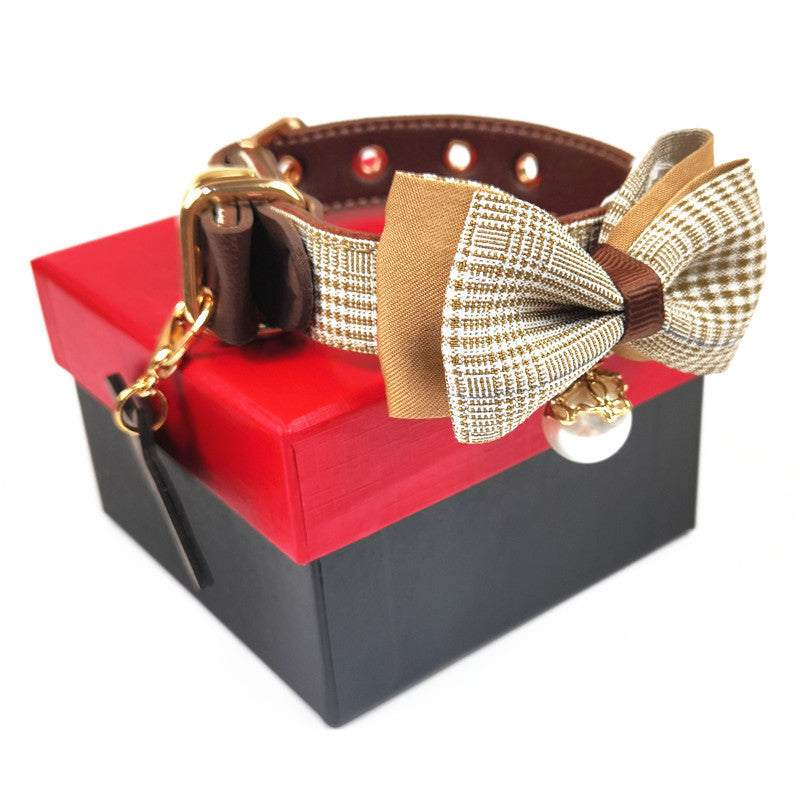 JMT-895370 Leather Teddy Dog Breast Strap Collar in Dark Khaki, Pink, and Black - Adjustable Size Options Available