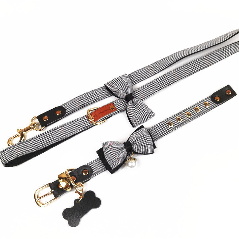 JMT-895370 Leather Teddy Dog Breast Strap Collar in Dark Khaki, Pink, and Black - Adjustable Size Options Available