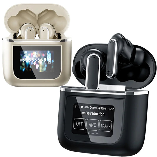 JMT-895370 YX27 Wireless Sport Earbuds with In-Ear Noise Cancelling and Smart Touch Screen Battery Display, Fast Charging Microphone
