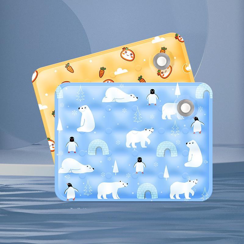 JMT-895498 Pet Cooling Pad - Ice Bear Shape, Washable Portable Mat for Cats and Dogs, Lightweight and Non-Slip, Ideal for Hot Weather