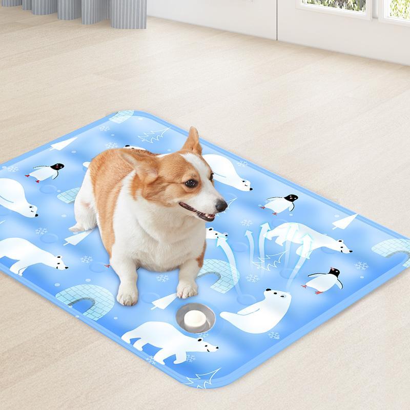 JMT-895498 Pet Cooling Pad - Ice Bear Shape, Washable Portable Mat for Cats and Dogs, Lightweight and Non-Slip, Ideal for Hot Weather