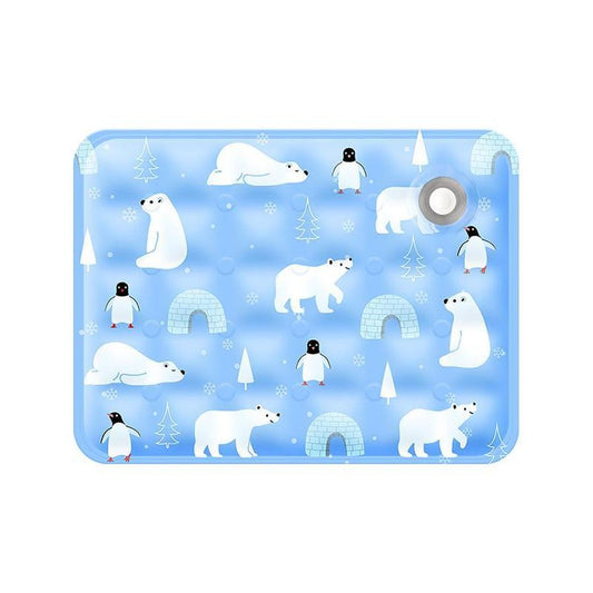 JMT-895498 Pet Cooling Pad - Ice Bear Shape, Washable Portable Mat for Cats and Dogs, Lightweight and Non-Slip, Ideal for Hot Weather