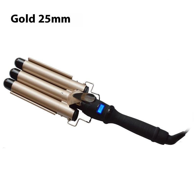 JMT-896330 LCD Temperature Control Curling Iron in Pink and Tuhao Gold - Multiple Barrel Sizes Available