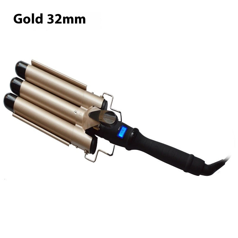 JMT-896330 LCD Temperature Control Curling Iron in Pink and Tuhao Gold - Multiple Barrel Sizes Available
