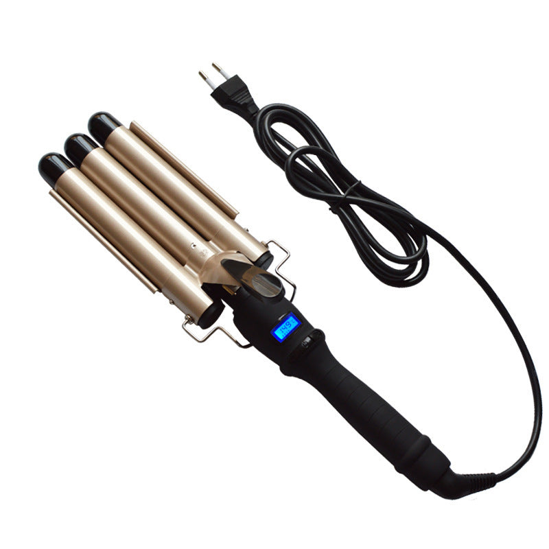 JMT-896330 LCD Temperature Control Curling Iron in Pink and Tuhao Gold - Multiple Barrel Sizes Available