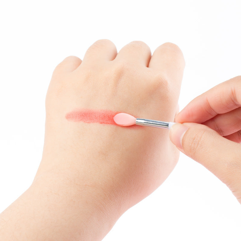 JMT-896458 Mini Silicone Lip Brush Set - 3 Portable Brushes for Lip Mask, Lipstick, and Lip Gloss Application