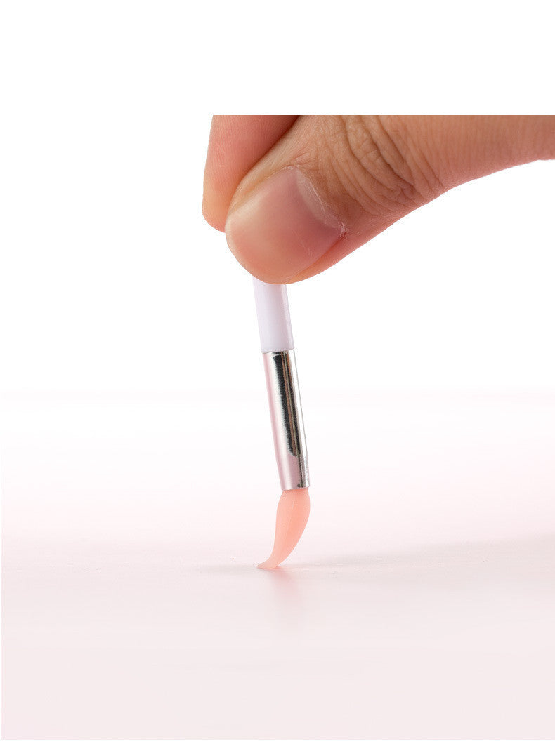 JMT-896458 Mini Silicone Lip Brush Set - 3 Portable Brushes for Lip Mask, Lipstick, and Lip Gloss Application