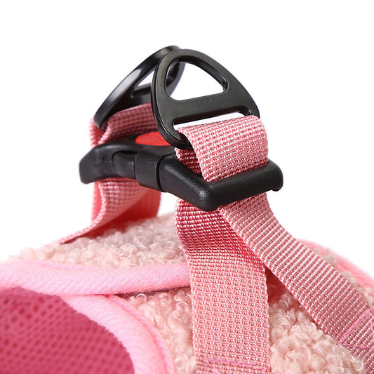 JMT-896522 Adjustable Terylene Pet Chest Strap - Available in Pink, Gray, and Blue-Black