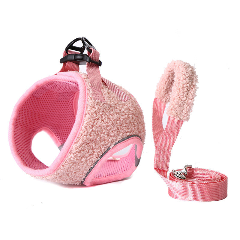 JMT-896522 Adjustable Terylene Pet Chest Strap - Available in Pink, Gray, and Blue-Black