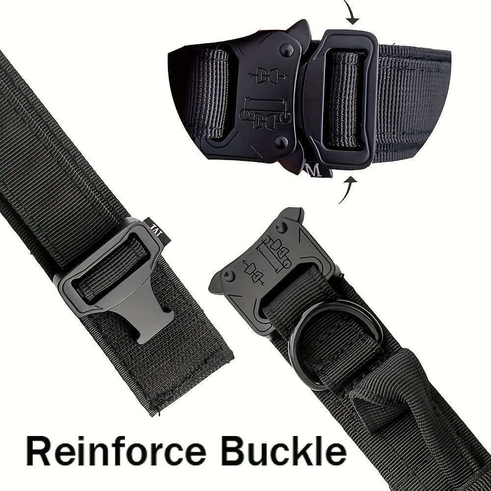 JMT-896842 Heavy Duty Tactical Dog Collar with Handle for Enhanced Control and Comfort for Medium to Large Dogs