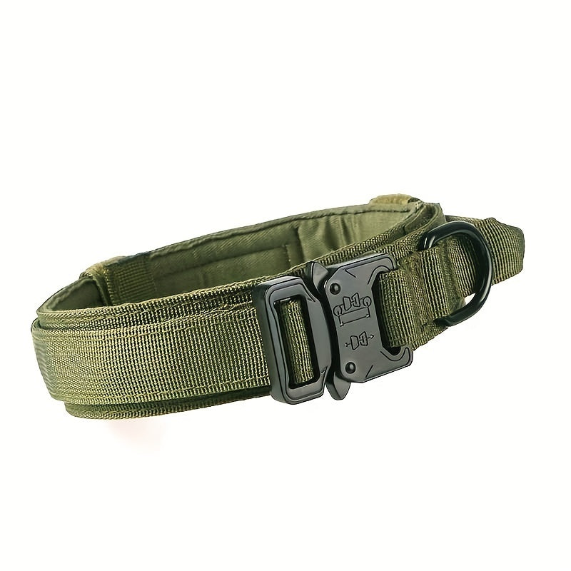 JMT-896842 Heavy Duty Tactical Dog Collar with Handle for Enhanced Control and Comfort for Medium to Large Dogs