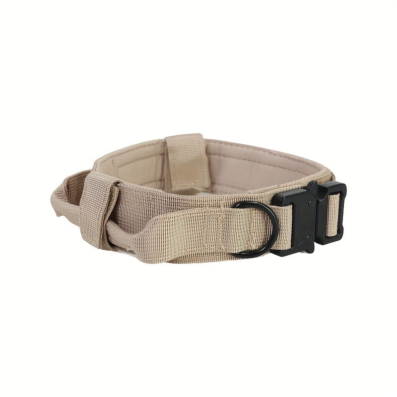 JMT-896842 Heavy Duty Tactical Dog Collar with Handle for Enhanced Control and Comfort for Medium to Large Dogs