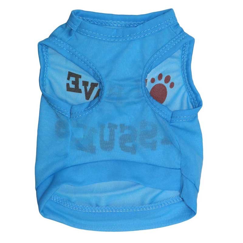 JMT-897098 Spring and Summer Polyester Dog Vest in Blue, Rose Red, and Pink - Available in Sizes XXS to XXL