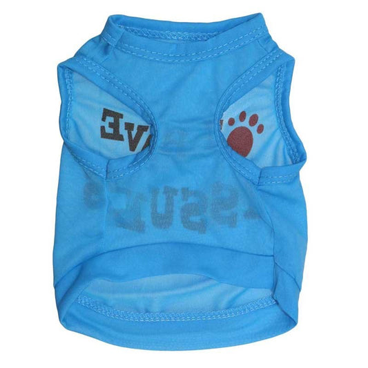 JMT-897098 Spring and Summer Polyester Dog Vest in Blue, Rose Red, and Pink - Available in Sizes XXS to XXL