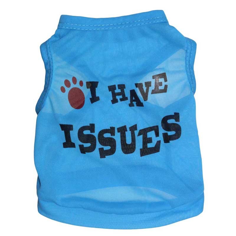JMT-897098 Spring and Summer Polyester Dog Vest in Blue, Rose Red, and Pink - Available in Sizes XXS to XXL
