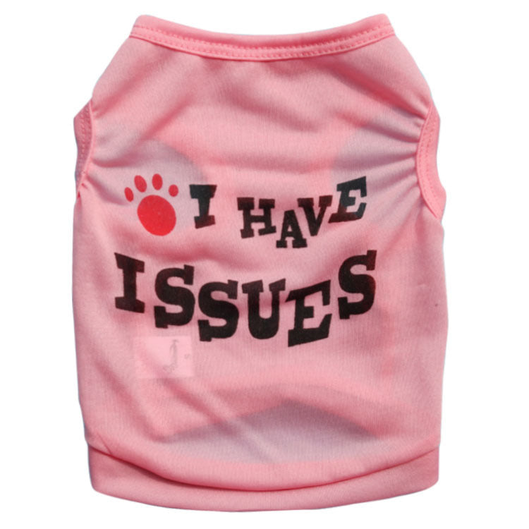 JMT-897098 Spring and Summer Polyester Dog Vest in Blue, Rose Red, and Pink - Available in Sizes XXS to XXL