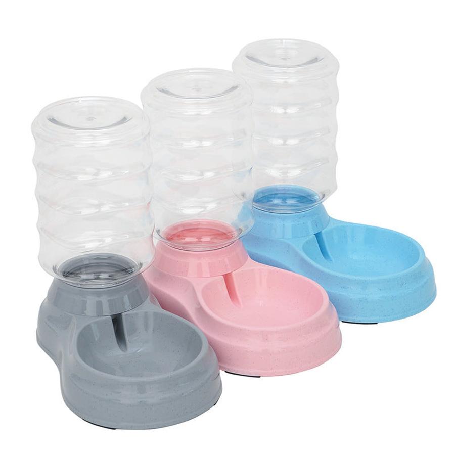 JMT-897354 3.8L Pet Water Dispenser with Food Bowl for Cats and Dogs - Durable PP Material, Universal Design