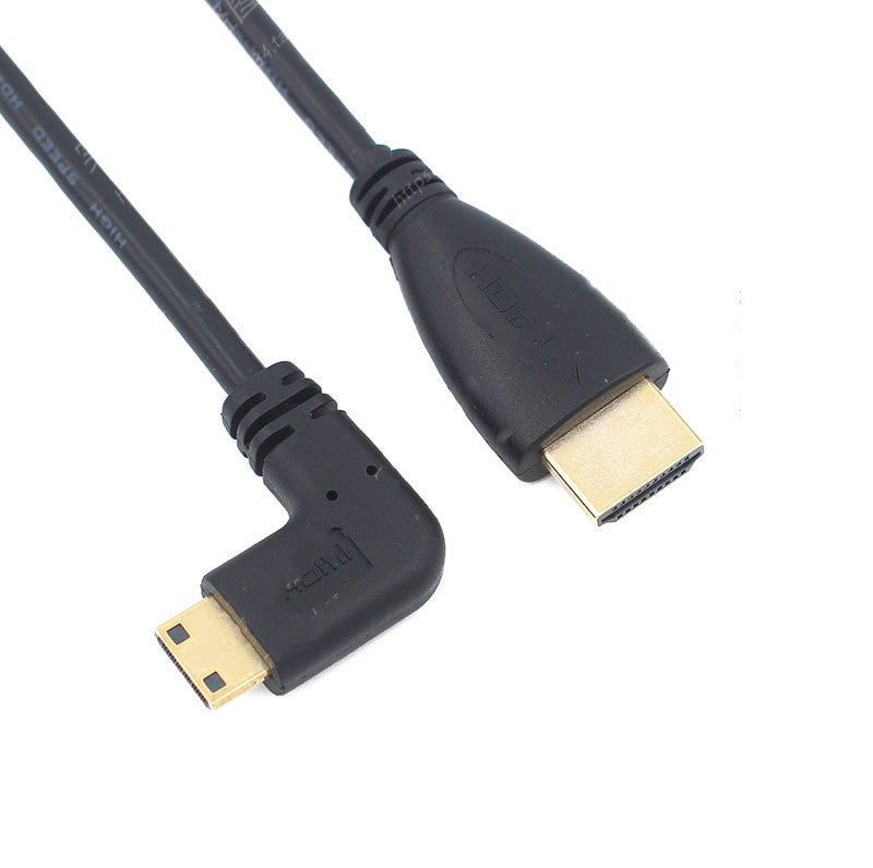 JMT-897354 90-Degree HDMI Male to Male Connector - Gold-Plated for 1080P HD Video and Audio Transmission