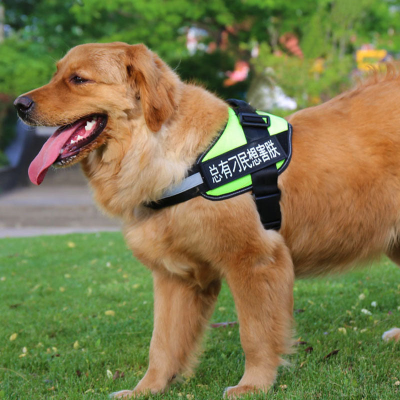 JMT-897674 Personalized Adjustable Dog Vest Harness with Sturdy Handle and Reflective Straps