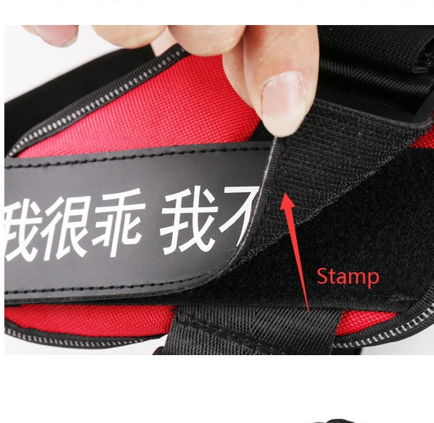 JMT-897674 Personalized Adjustable Dog Vest Harness with Sturdy Handle and Reflective Straps