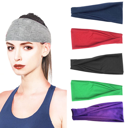 JMT-897866 Foldable Drawstring Elastic Cotton Headband - Unisex Sports Turban in Multiple Colors