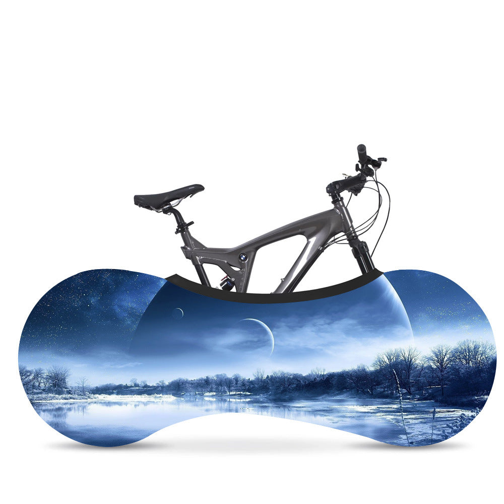 JMT-897866 Starry Sky Bicycle Dust Cover and Wheel Protector - Elastic Fit for Outdoor Use
