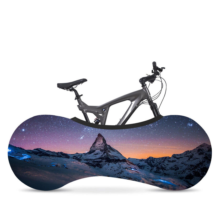 JMT-897866 Starry Sky Bicycle Dust Cover and Wheel Protector - Elastic Fit for Outdoor Use