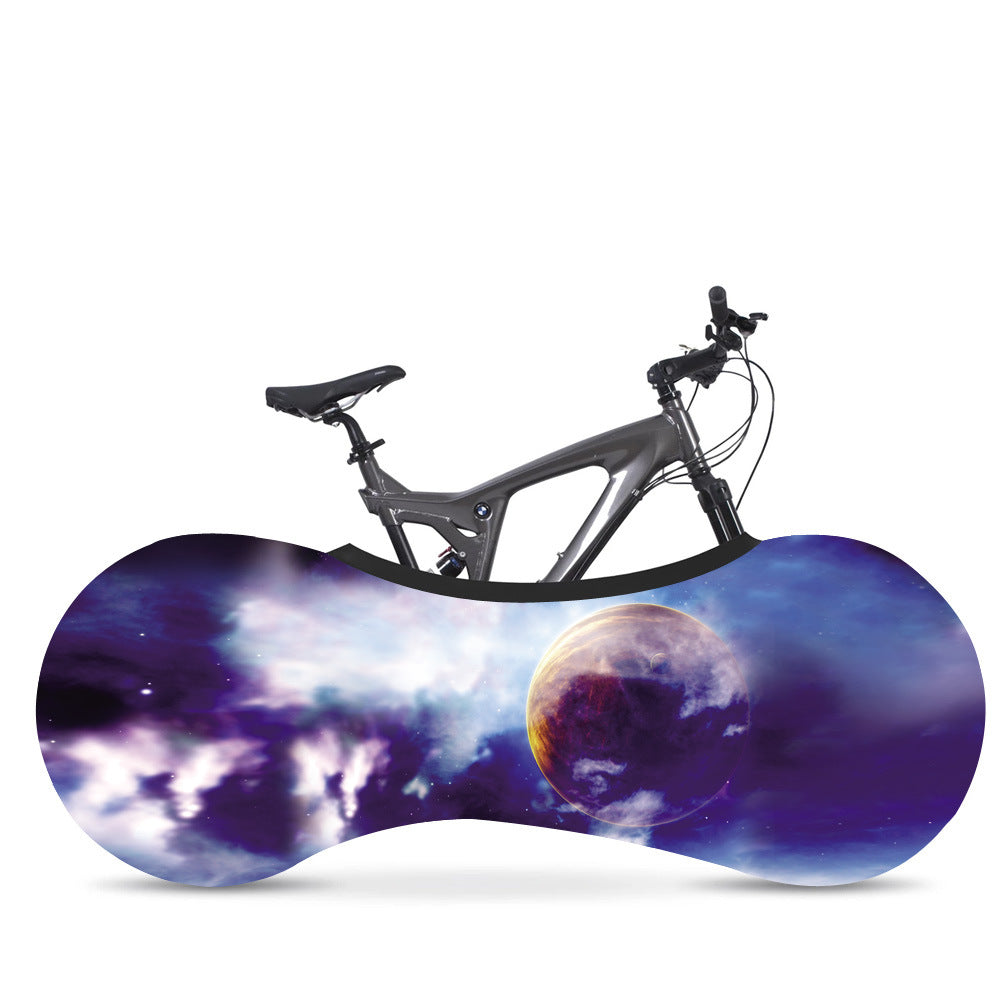 JMT-897866 Starry Sky Bicycle Dust Cover and Wheel Protector - Elastic Fit for Outdoor Use