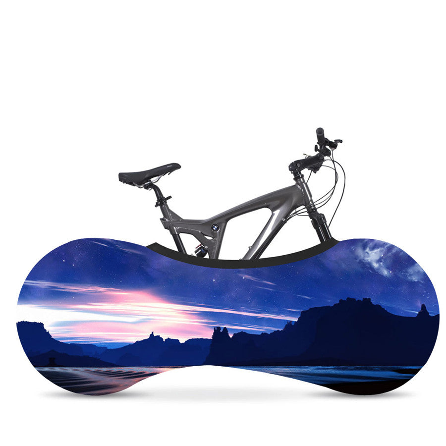 JMT-897866 Starry Sky Bicycle Dust Cover and Wheel Protector - Elastic Fit for Outdoor Use