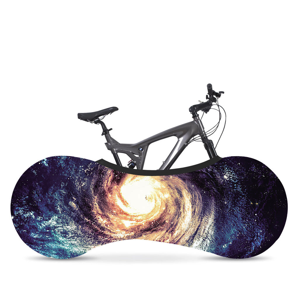 JMT-897866 Starry Sky Bicycle Dust Cover and Wheel Protector - Elastic Fit for Outdoor Use