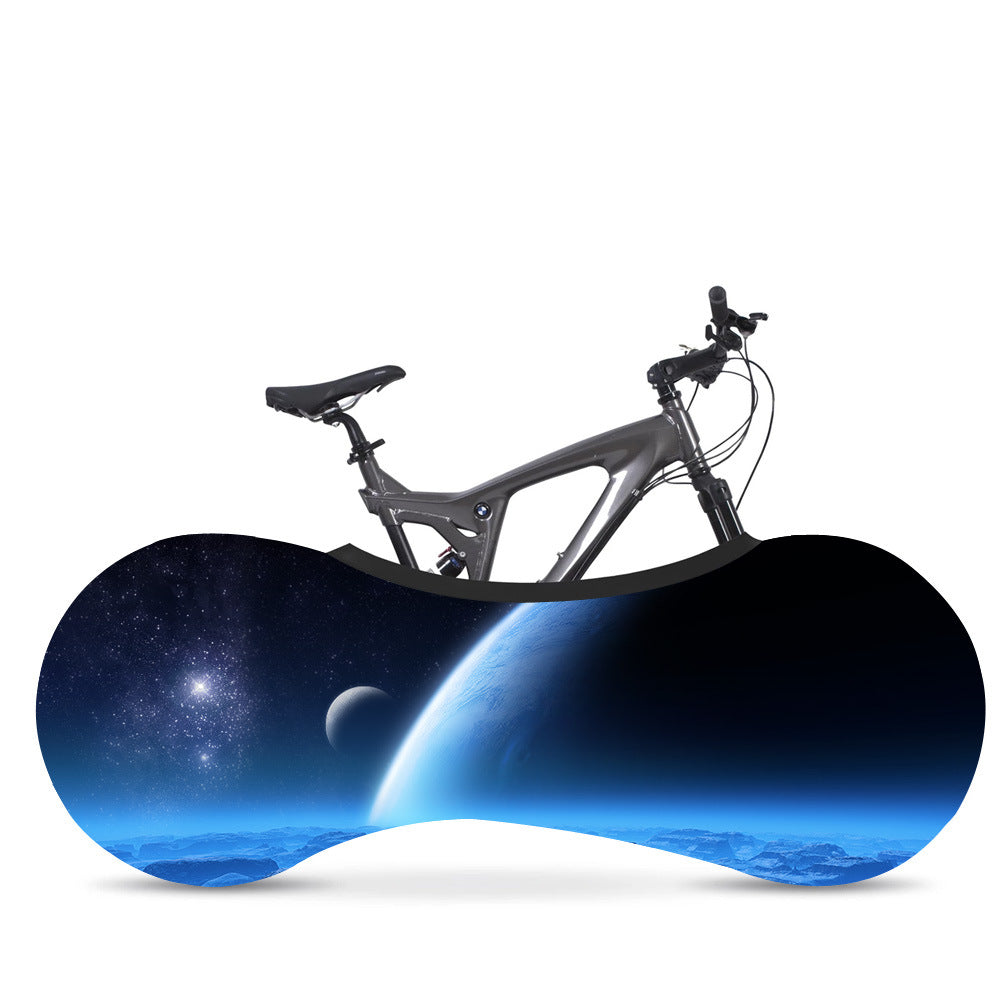 JMT-897866 Starry Sky Bicycle Dust Cover and Wheel Protector - Elastic Fit for Outdoor Use