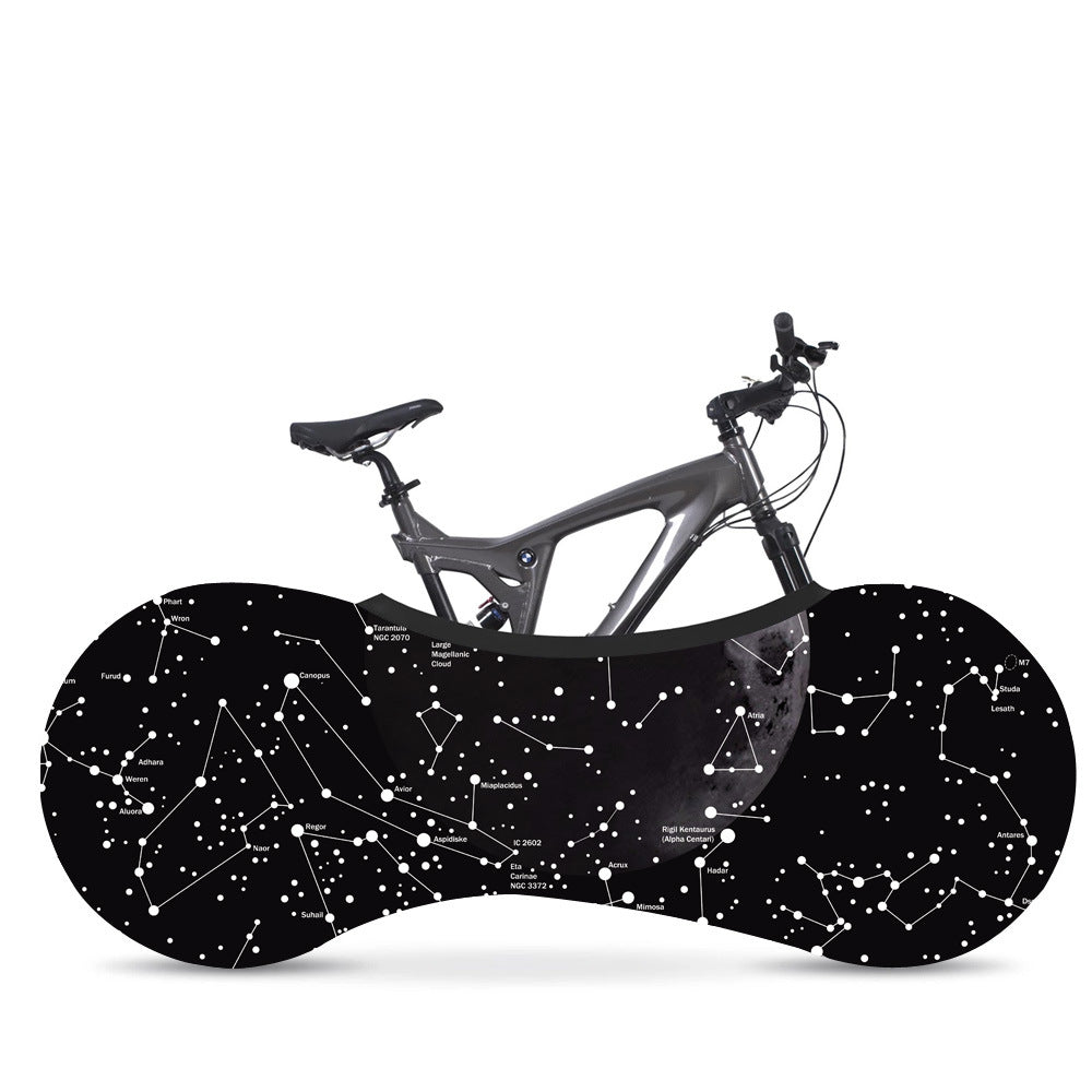 JMT-897866 Starry Sky Bicycle Dust Cover and Wheel Protector - Elastic Fit for Outdoor Use