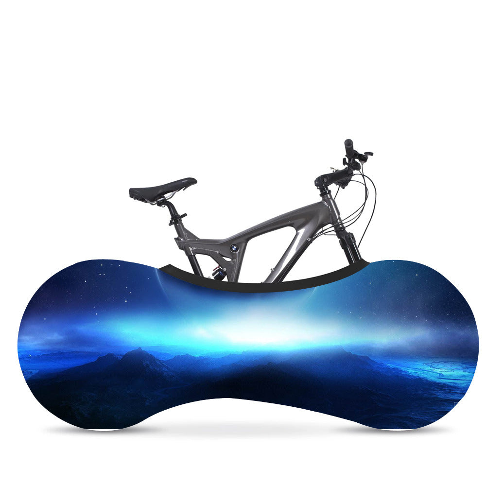 JMT-897866 Starry Sky Bicycle Dust Cover and Wheel Protector - Elastic Fit for Outdoor Use