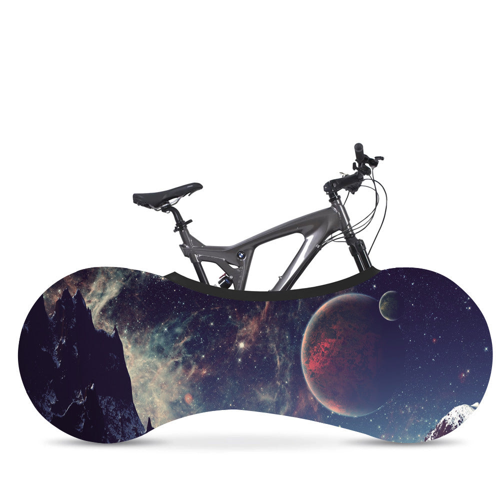 JMT-897866 Starry Sky Bicycle Dust Cover and Wheel Protector - Elastic Fit for Outdoor Use