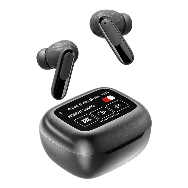 JMT-898506 TWS In-Ear Headset with Smart Touch Screen, Bluetooth Connectivity, LED Battery Indicator