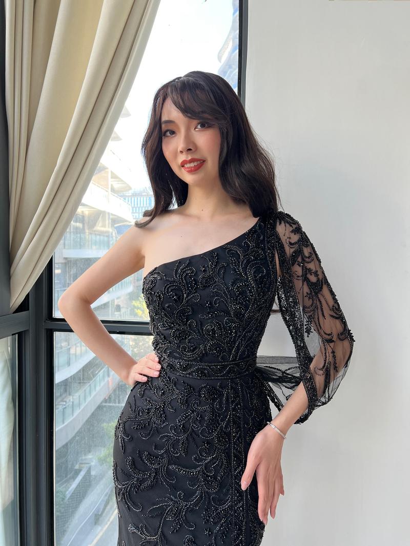 JMT-898570 Elegant Black Evening Dress – Style SH0140 for Women - Timeless Class and Sophistication