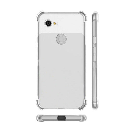 JMT-899018 Drop-Proof Soft Silicone Case for Google Pixel 4A, 4, 4XL, 3A, 3A XL, 3, 3XL, 2, 2XL - Transparent TPU Cover