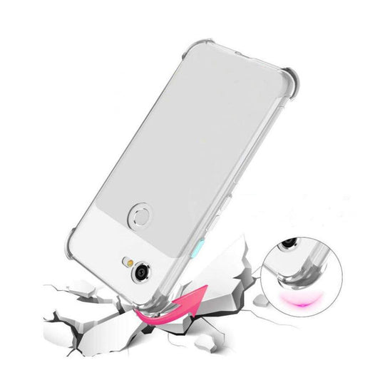 JMT-899018 Drop-Proof Soft Silicone Case for Google Pixel 4A, 4, 4XL, 3A, 3A XL, 3, 3XL, 2, 2XL - Transparent TPU Cover