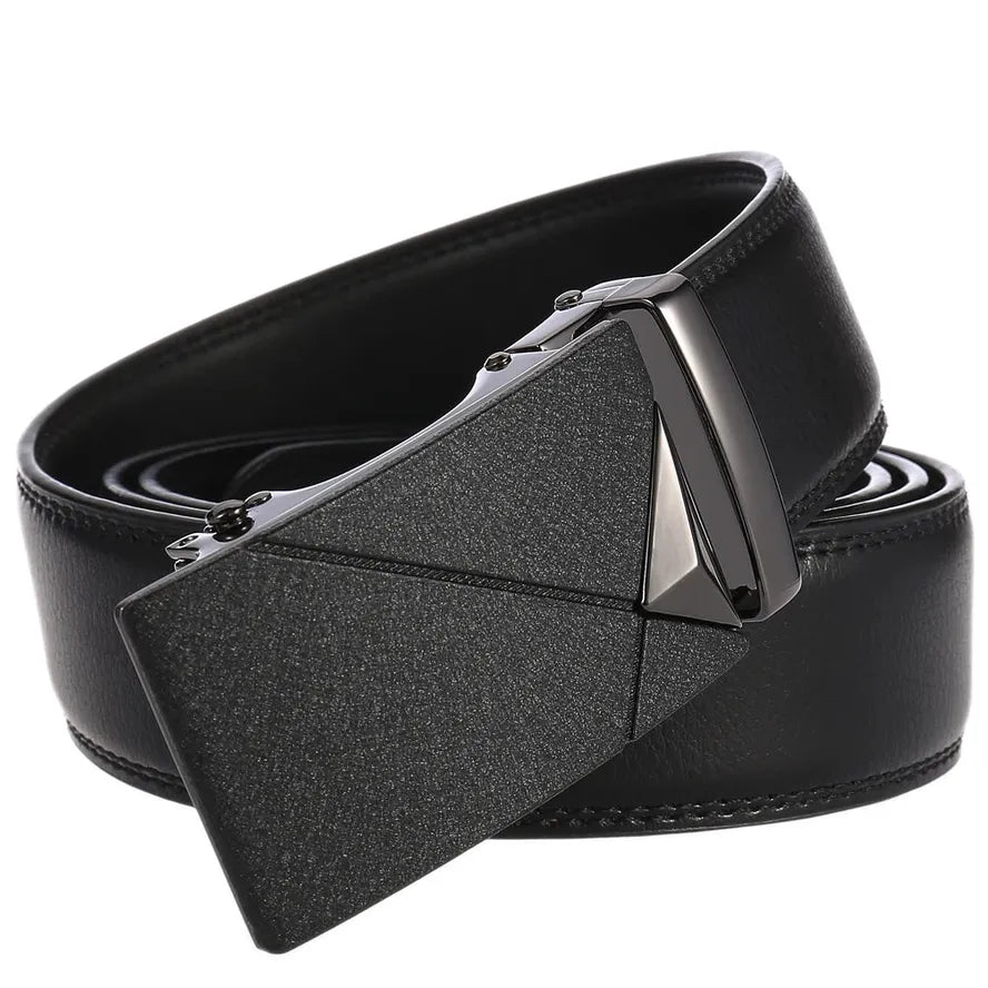 JMT-899082 Men's Automatic Buckle Leather Belt - Model LY36-7795-1