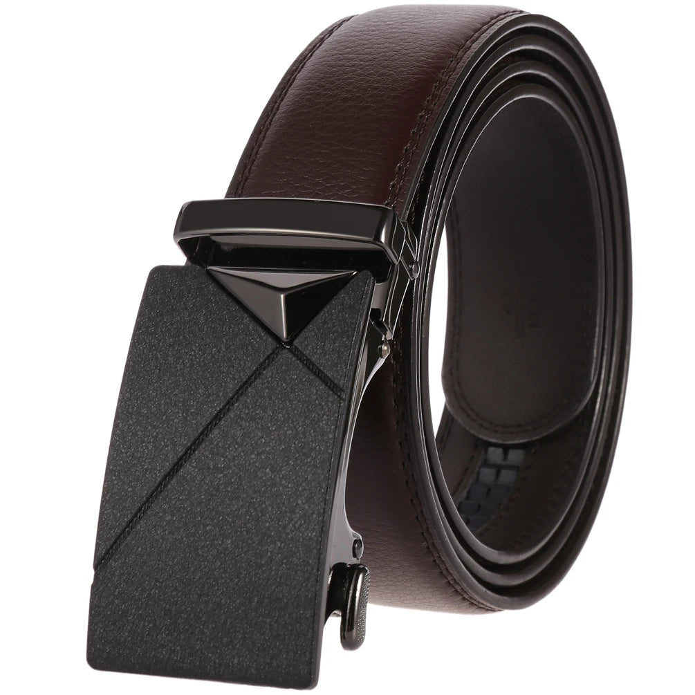 JMT-899082 Men's Automatic Buckle Leather Belt - Model LY36-7795-1