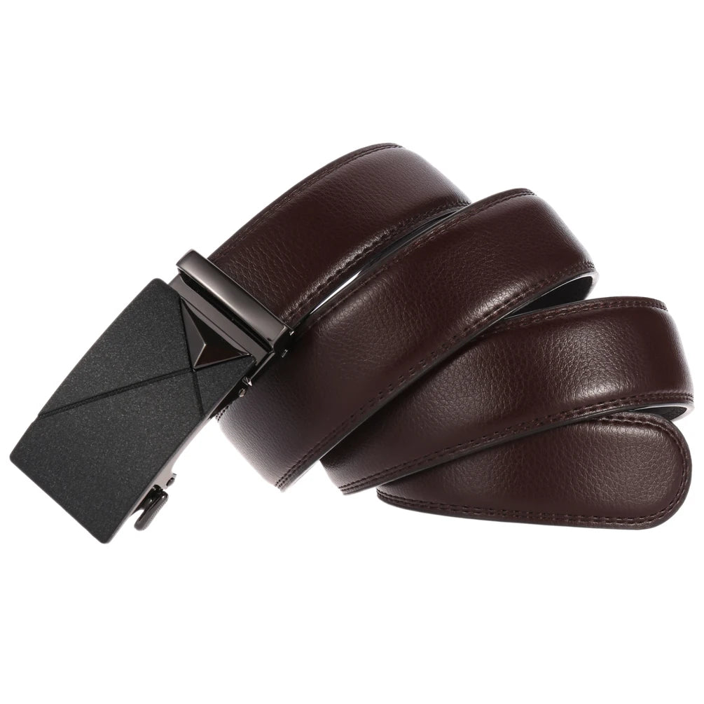 JMT-899082 Men's Automatic Buckle Leather Belt - Model LY36-7795-1