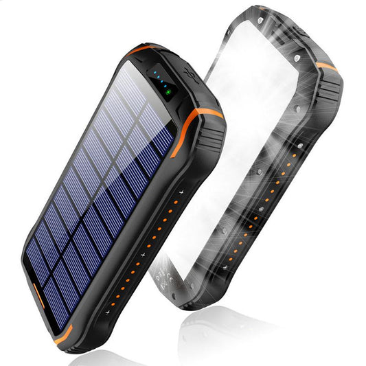 JMT-899658 26800mAh Waterproof Solar Power Bank with Emergency Camping Light, Dust-Proof and Fall-Proof Design