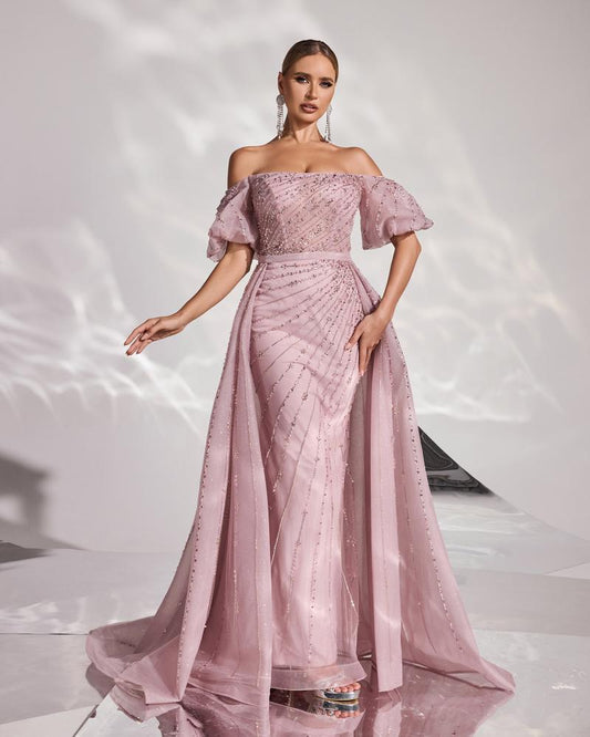 JMT-899722 Elegant Pink Luxury Dress for Women - Model SH0125